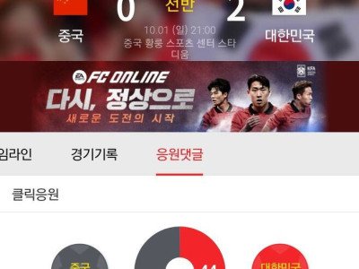 한국 포털 맞아?…축구 한중전에 中 응원 과반 '기현상'