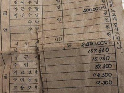 90년대 현금으로 받던시절 월급봉투.jpg