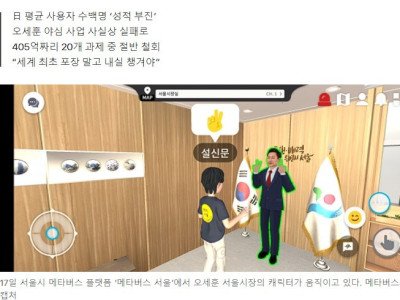 ‘메타버스 서울’ 혈세 60억원 날렸다.